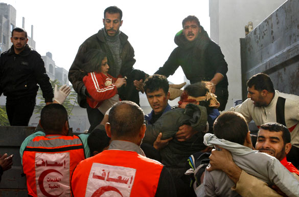 Medical teams on duty, Gaza 2009 