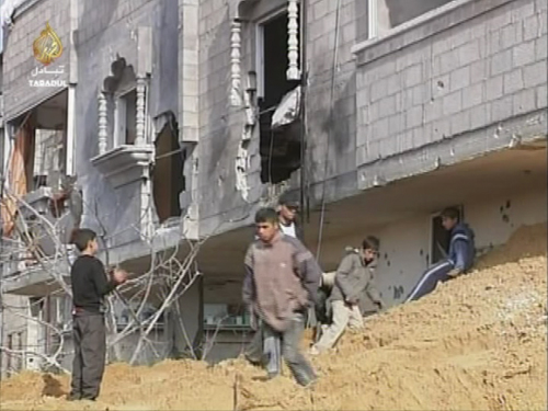 Zerstörte Häuser in Gaza