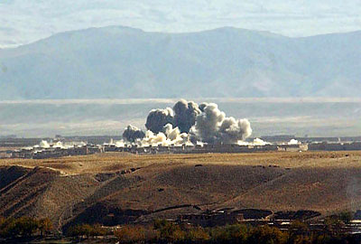 U.S. heavy bombers obliterated the village of Khan Aqa in Kapisa province