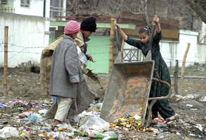 Children in Kabul Collecting Garbage for Resale, 2004